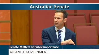 Senate Matters of Public Importance  - Albanese Government