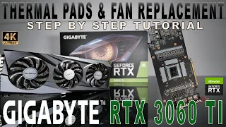 GIGABYTE RTX 3060 Ti Gaming OC 8GB | Thermal Pads & Fan Replacement TUTORIAL | DISASSEMBLY/TEARDOWN