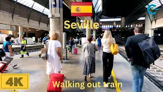 Walking Tour Train Station Seville Spain  4K || Virtual Tour Train Station  Seville Spain