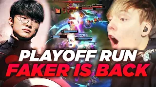 LS | FAKER HAS RETURNED FOR THEIR PLAYOFF RUN! | T1 vs KDF