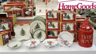 HOMEGOODS CHRISTMAS DINNERWARE HOME DECOR CHRISTMAS DECOR SHOP WITH ME WALKTHROUGH 2020