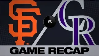 McMahon, Desmond propel Rockies to 5-4 win | Giants-Rockies Game Highlights 8/2/19