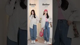 basic vs better outfit #ootd #fashion #douyin