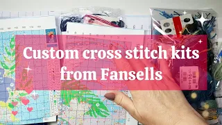 I WAITED 4 MONTHS FOR THESE | UNBOXING Custom cross stitch kits from Fansells #crossstitch