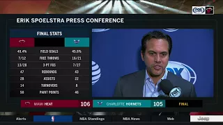 Erik Spoelstra -- Miami Heat at Charlotte Hornets 01/20/2018