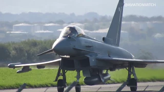 *DEAFENING* Ground Shaking Departure and Arrival of RAF Typhoon at Liverpool Airport!