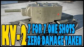 World of Tanks: KV-2 | EPIC BATTLE | 7 Shots 7 Kills | Zero Damage Taken