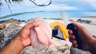 Eat What You Catch, Lobster Tom Yum Soup - SOLO CAMPING An Uninhabited Island - Part 2
