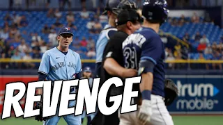 Kevin Kiermaier Gets Hit By A Pitch And Benches Clear! Closer Look