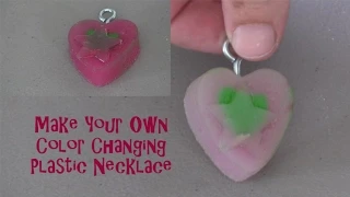 Make Your Own Mood Ring or Necklace, Color Changing Plastic Heart