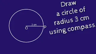 How to draw a circle of radius 3 cm using compass.shsirclasses.