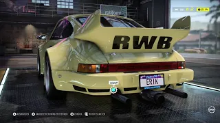 Nach 6 Monaten spiele ich mal wieder NFS Heat und Tune das "OP" Auto ( Porsche 911 RSR ) in NFS Heat