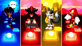 Sonic exe 🆚 Shadow exe 🆚 Tails exe 🆚 Knuckles exe | Tiles Hop EDM Rush