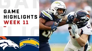 Broncos vs. Chargers Week 11 Highlights | NFL 2018