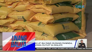 P29/kilo na bigas at iba pang murang paninda, pinilahan sa Kadiwa Outlet sa Malate | Unang Balita