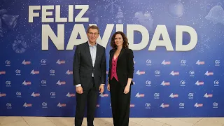 Feijóo y Ayuso intervienen en la cena de Navidad del PP de Madrid