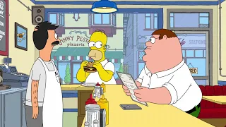 Family Guy Peter And Homer Go To Bobs Burgers