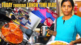 மதியம் சாப்பாடு செய்ய லேட்டானதால என்ன பண்ணுனோம்னா ? Today Lunch Menu /Thursday lunch | Jeni