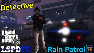 Detective Night Patrol During A Thunder Storm | GTA 5 LSPDFR Episode 478