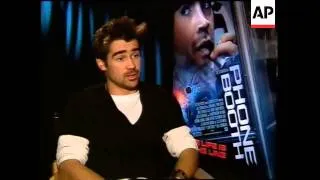 Colin Farrell discusses his role in phone booth