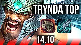 TRYNDAMERE vs OLAF (TOP) | 13/0/2, 72% winrate, Legendary, 6 solo kills | KR Master | 14.10