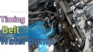 2012 Vw Jetta TDI Timing belt /water pump replacement. Simple steps for any Timing belt job.
