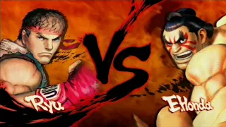 Street Fighter IV Champion Edition "RYU vs E. HONDA" - HARD Arcade Mode Fight!