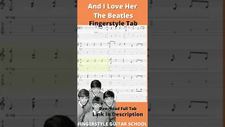 And I Love Her Fingerstyle Tab