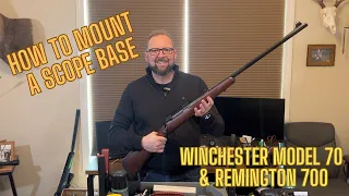 How to mount a scope base on a Winchester Model 70 & a Remington 700 | Tom Golden Adventures