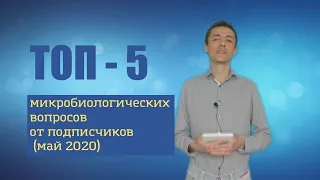 Топ-5 микробиологических вопросов от подписчиков на прошедшем прямом эфире.