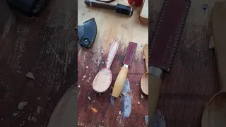 Remaking a Cherry Eating Spoon from Birch Wood #spooncarving #greenwoodcarving #wood #kitchentools