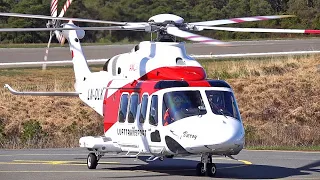 Lufttransport AW139 | Start up & takeoff at Stord airport, may 2024