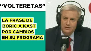 "¿A quién le decían el volteretas?": La frase de Boric a Kast por cambios en su programa