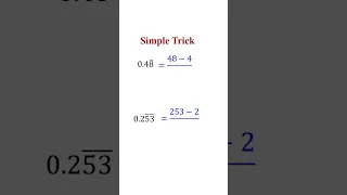 How to Convert a Mixed Repeating Decimal to Fractions Made Easy | Decimal to Fractions