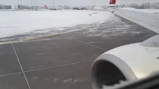 Norwegian 737-800 ROARING Winter Takeoff from Oslo