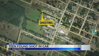 St. Martinville teen found shot in car