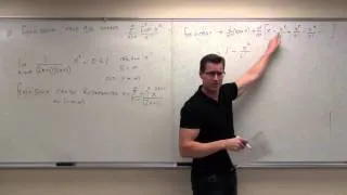 Calculus 2 Lecture 9.8:  Representation of Functions by Taylor Series and Maclauren Series