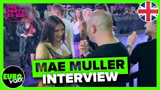 MAE MULLER - I WROTE A SONG (RED CARPET INTERVIEW) // Madrid PrePartyES 2023 // UK Eurovision 2023