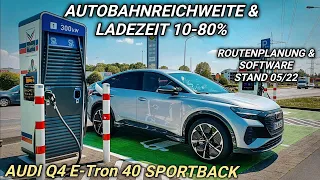 Audi Q4 e-tron 40 Sportback Reale Reichweite und Ladezeit 10-80 % #elektroauto #audietron #q4etron