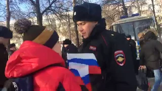 Митинг Уфа 28 января 2018 - Незаконное задержание граждан / Russian protests, police despotism