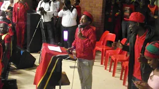 Mbuyiseni Ndlozi singing AZANIA at MUT