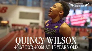 Quincy Wilson Runs 46.67 For 400m At 15 Years Old, Wins New Balance Nationals