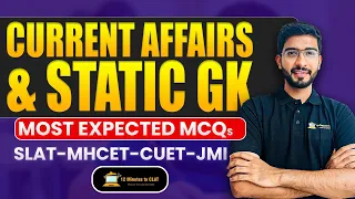 Current Affairs and Static GK Most Expected MCQs I MHCET I CUET I SLAT I JMI I Keshav Malpani