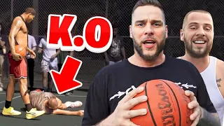 Big Man Got Ko'd! Park Takeover Gets Toxic! (5v5 Basketball)