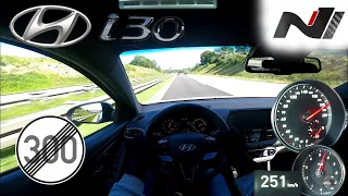 Hyundai i30 N Performance TOP SPEED NO LIMIT AUTOBAHN GERMANY