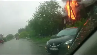 Пожар в Барабинске 10 июня 2018 г.