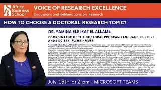 Voice of Research Excellence  - Webinar #15