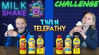 Twin Telepathy Milkshake Challenge || Alyssa vs David