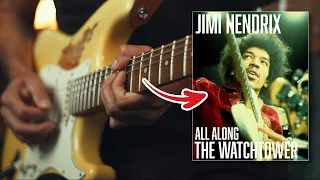 How to play ALL ALONG THE WATCHTOWER by JIMI HENDRIX (Epic Guitar Solo Tutorial)