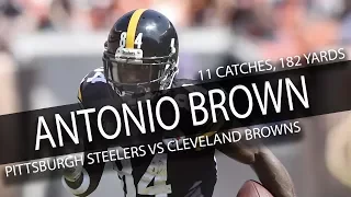 Antonio Brown Highlights vs Browns // 11 Catches for 182 Yards // 9.10.17